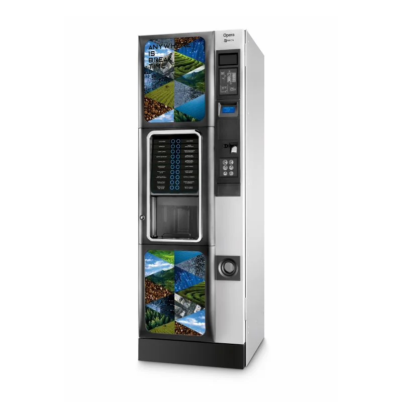 Necta Opera Coffee Vending Machine Blue Floral Design