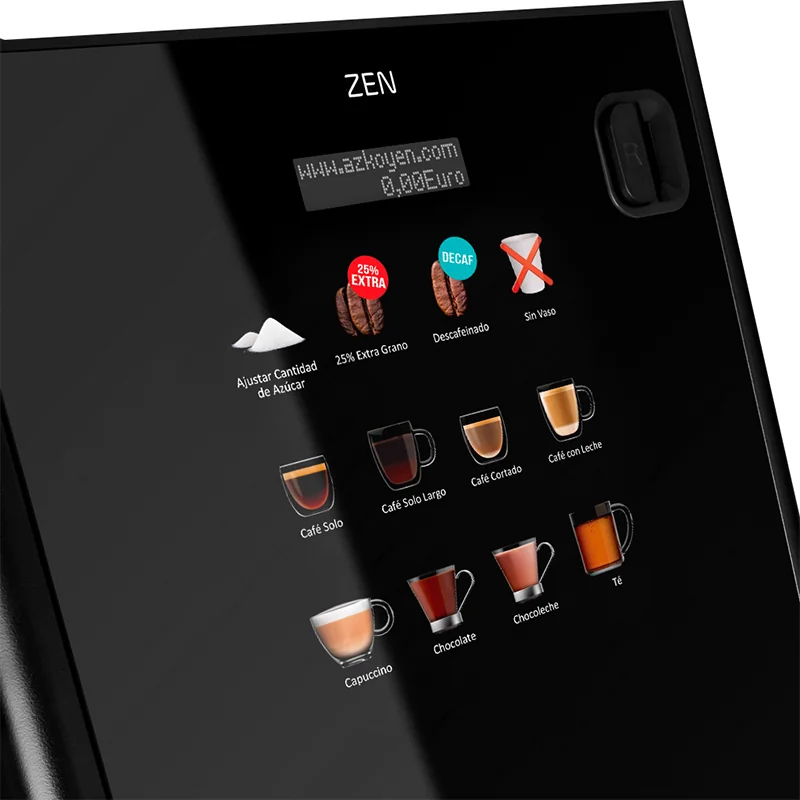 Coffetek Zen Coffee Vending Machine Drink Selection Interface