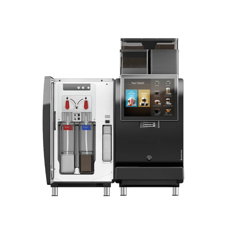 Franke SB1200 Bean to Cup Coffee Machine Milk Fridge Inside