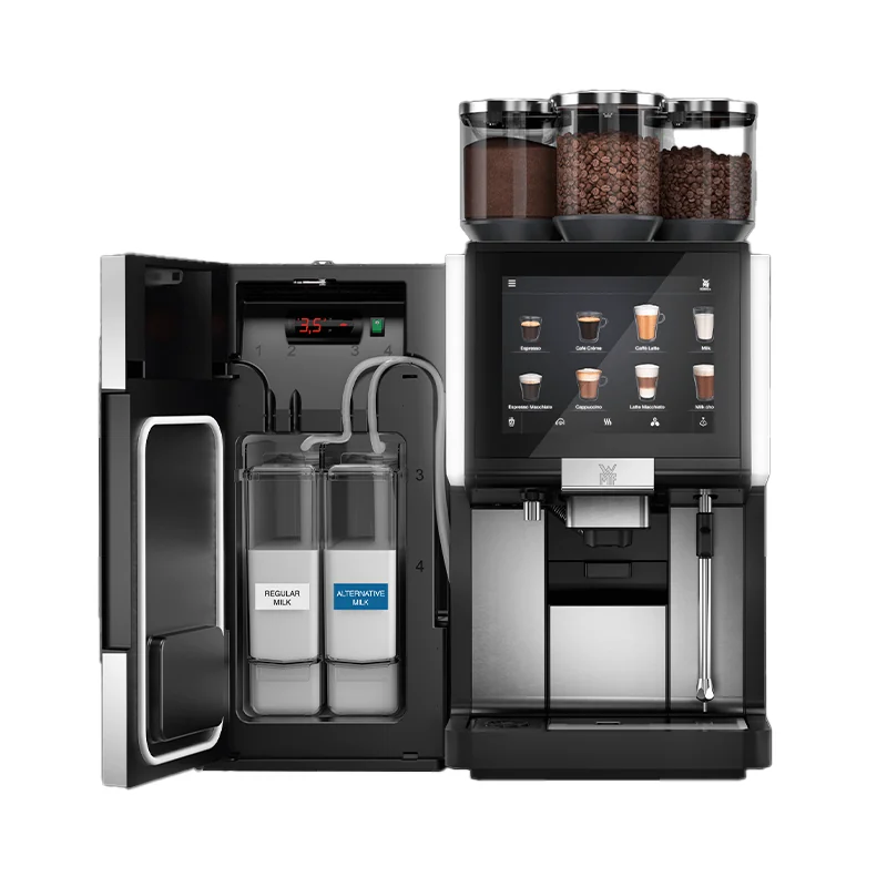 WMF 5000 S+ Bean to Cup Coffee Machine With Open Milk Fridge