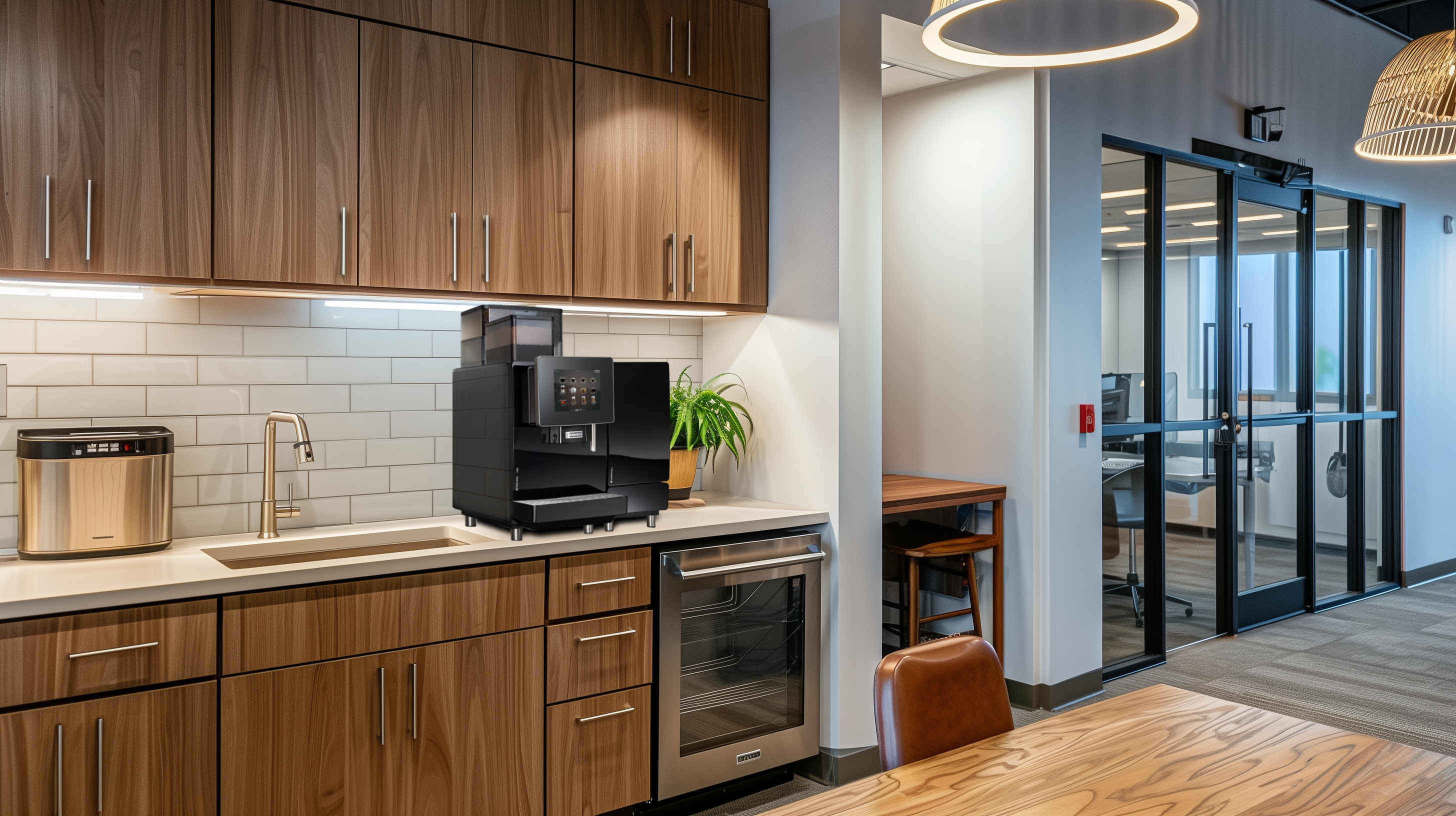 Commercial Coffee Machines featuring a Franke A600 in an office