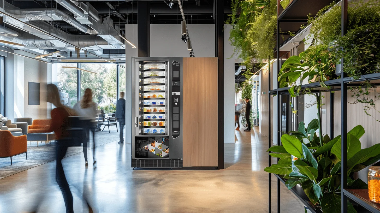 Fresh food vending machines featuring a Necta Festival in an office